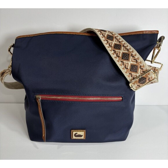 Dooney and Bourke Navy All Weather Hobo Crossbody Shoulder Bag - Picture 1 of 10